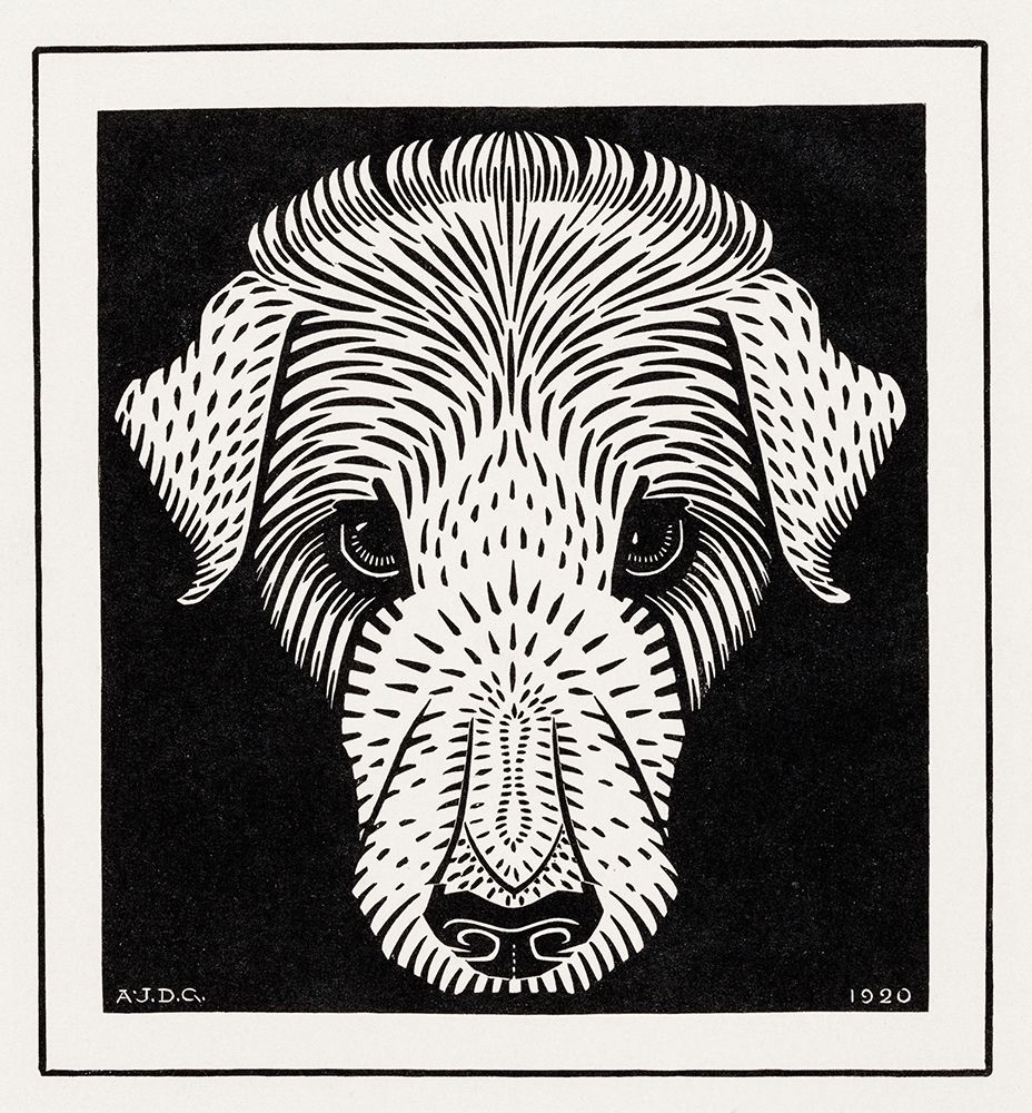 Dogs head art print by Julie De Graag for $57.95 CAD