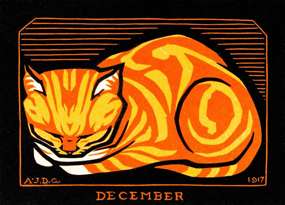 December Cat art print by Julie De Graag for $57.95 CAD