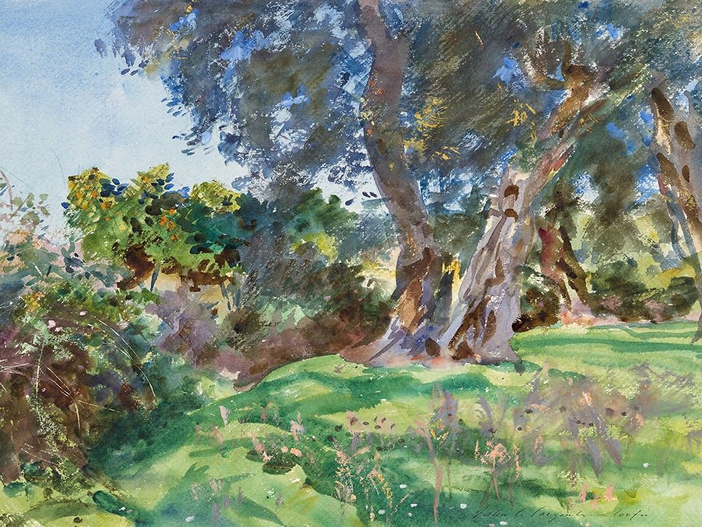 Olive Trees, Corfu art print by John Singer Sargent for $57.95 CAD