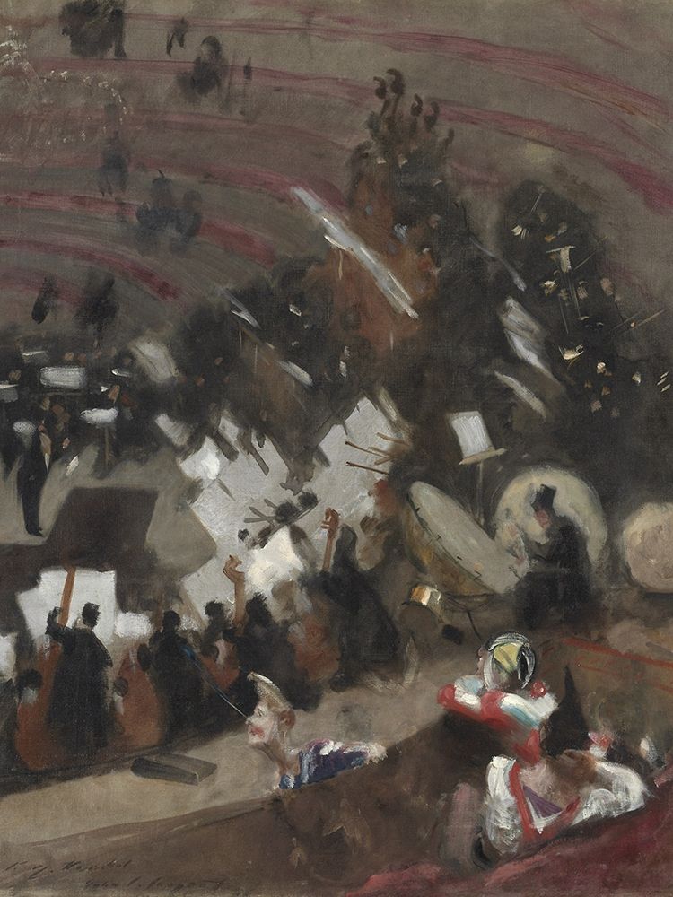 Rehearsal of the Pasdeloup Orchestra at the Cirque dâ€™Hiver art print by John Singer Sargent for $57.95 CAD