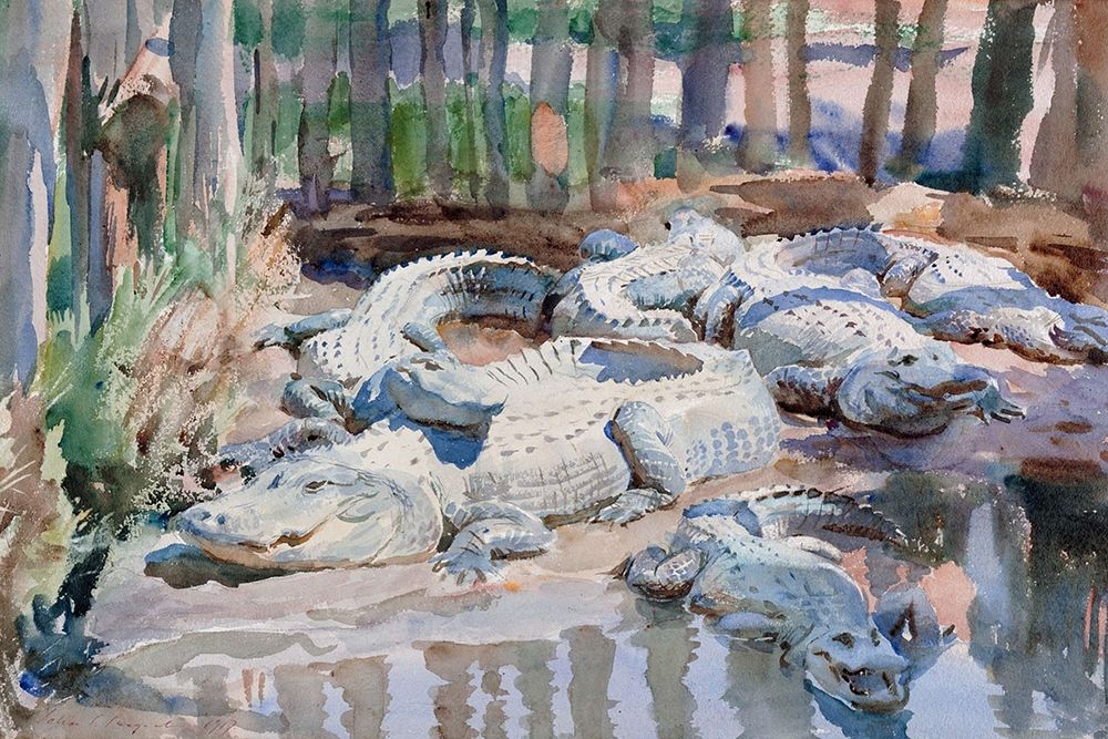 Muddy Alligators art print by John Singer Sargent for $57.95 CAD
