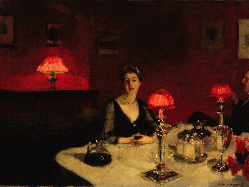 A Dinner Table at Night, 1884 art print by John Singer Sargent for $57.95 CAD
