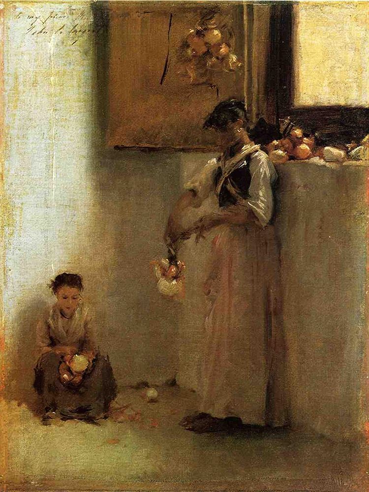 Stringing Onions art print by John Singer Sargent for $57.95 CAD