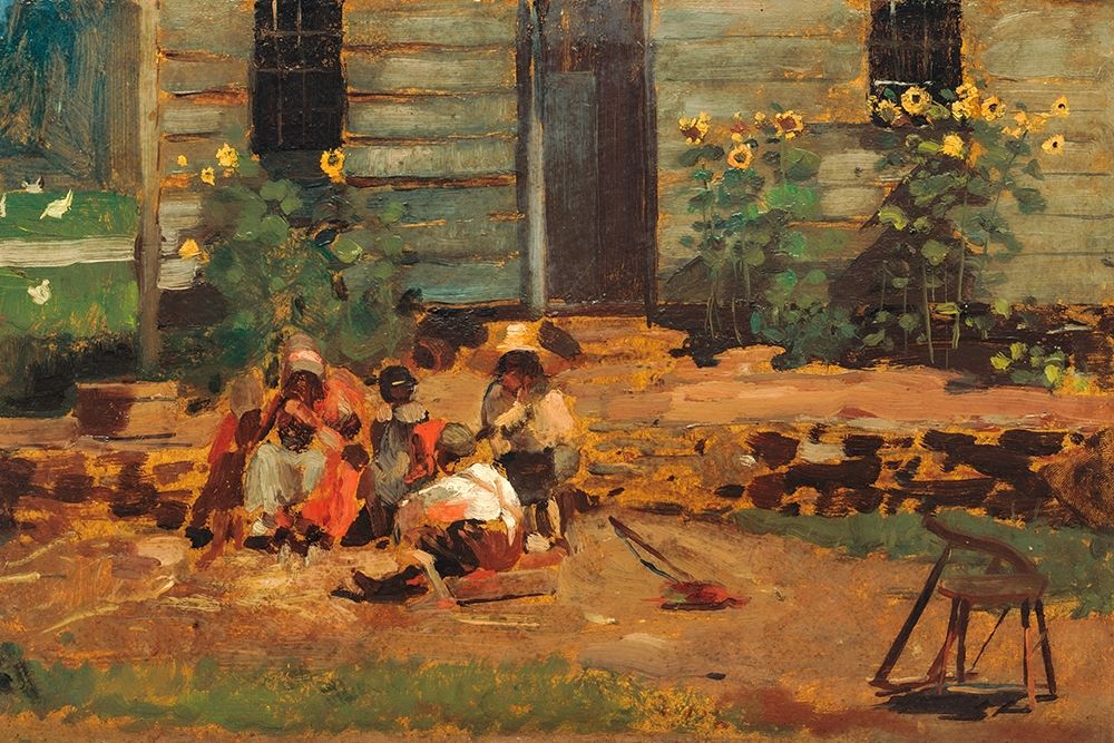 Sketch of a Cottage Yard art print by Winslow Homer for $57.95 CAD