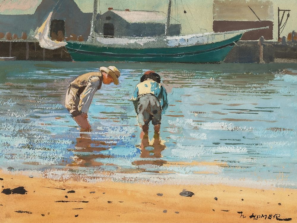 Boys Wading art print by Winslow Homer for $57.95 CAD