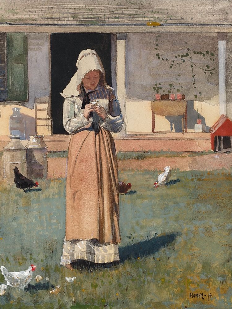 A Sick Chicken art print by Winslow Homer for $57.95 CAD