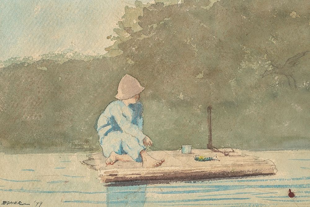 Boy on a Raft art print by Winslow Homer for $57.95 CAD