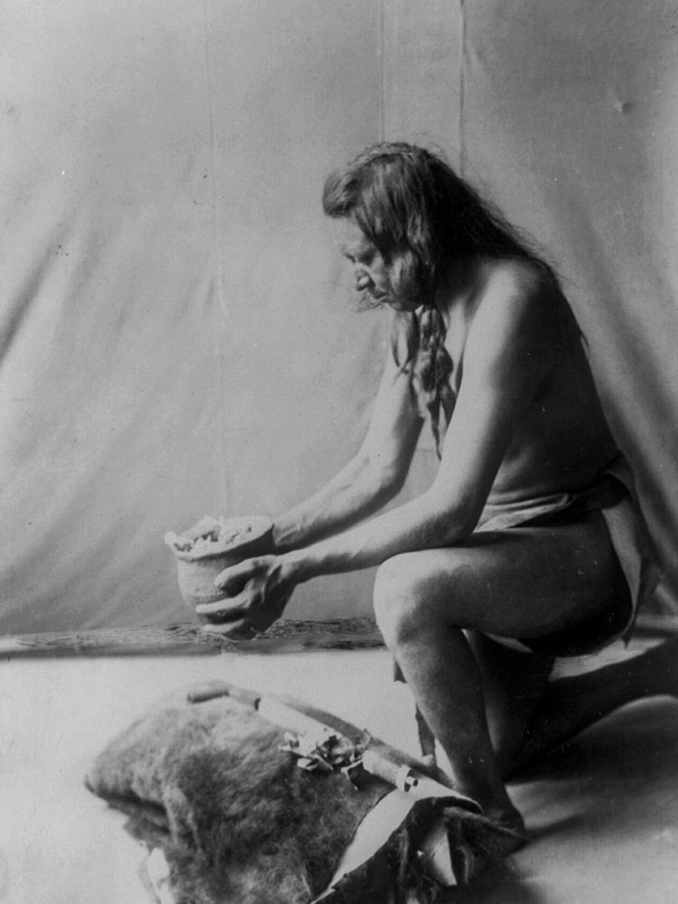 Incense over a medicine bundle art print by Edward Curtis for $57.95 CAD