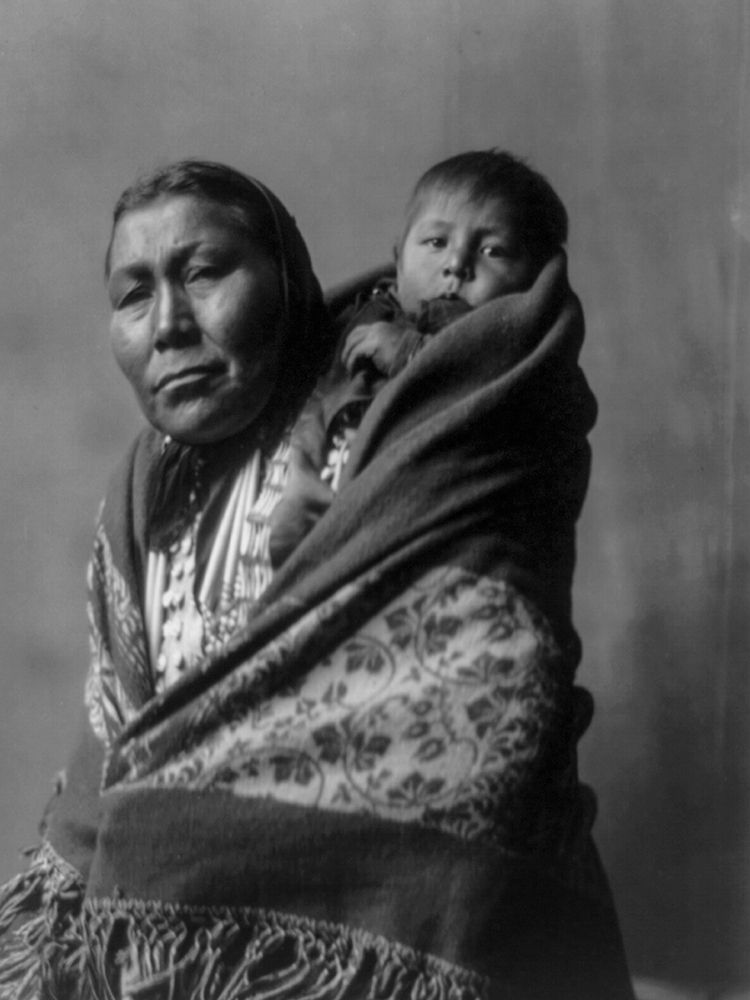Hidatsa mother art print by Edward Curtis for $57.95 CAD