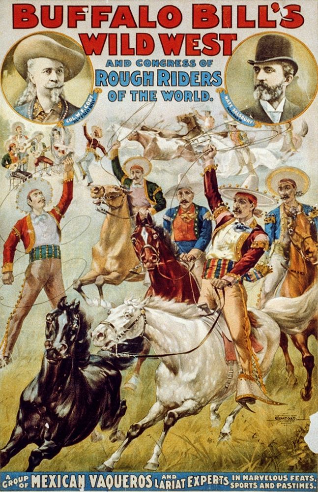 A Group of Mexican Vaqueros and Lariat Experts art print by Buffalo Bills Wild West Show Poster for $57.95 CAD
