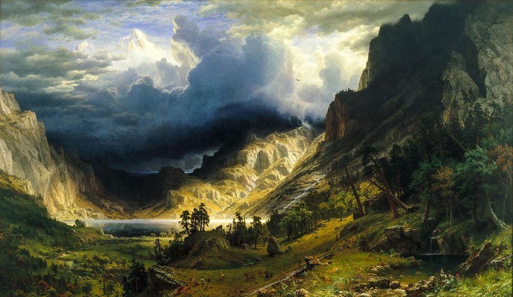 A Storm in the Rocky Mountains, Mt. Rosalie art print by Albert Bierstadt for $57.95 CAD