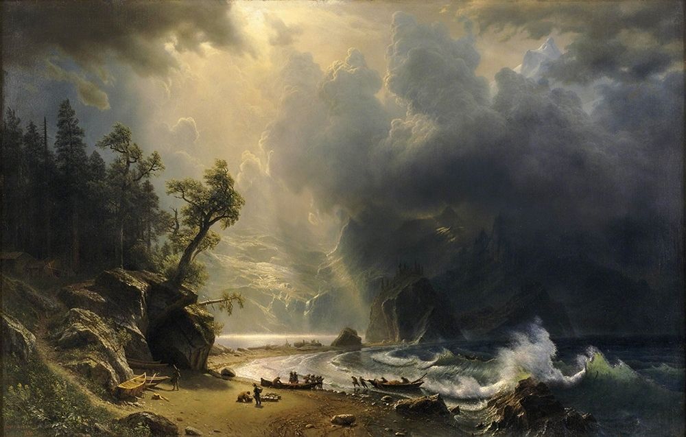 Puget Sound on the Pacific Coast art print by Albert Bierstadt for $57.95 CAD