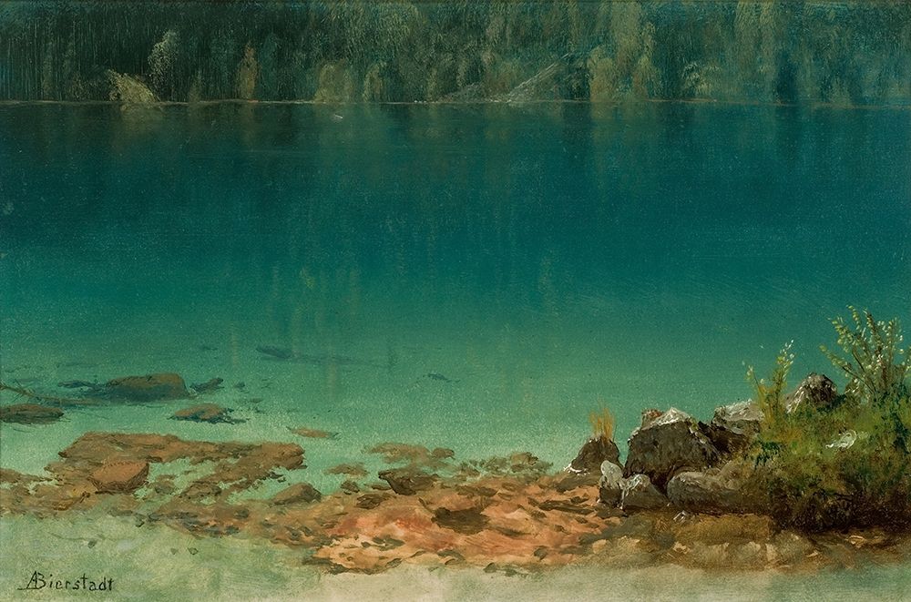 Lake Scene art print by Albert Bierstadt for $57.95 CAD