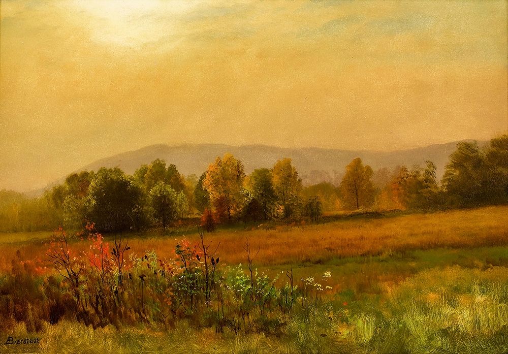 Autumn Landscape art print by Albert Bierstadt for $57.95 CAD
