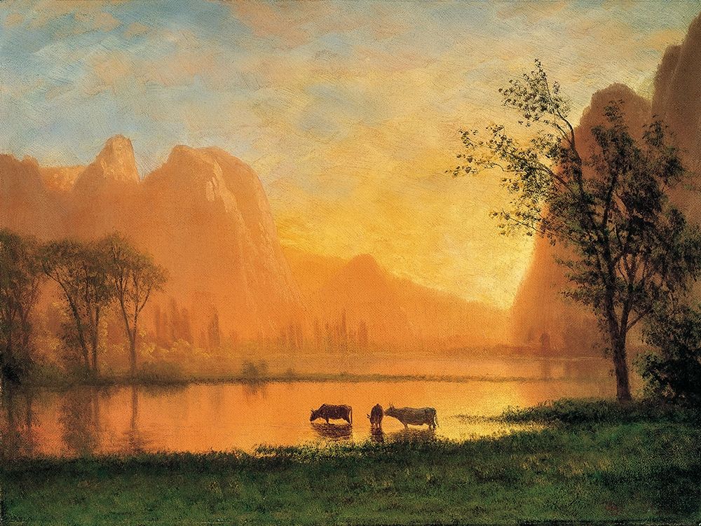 Sundown at Yosemite art print by Albert Bierstadt for $57.95 CAD