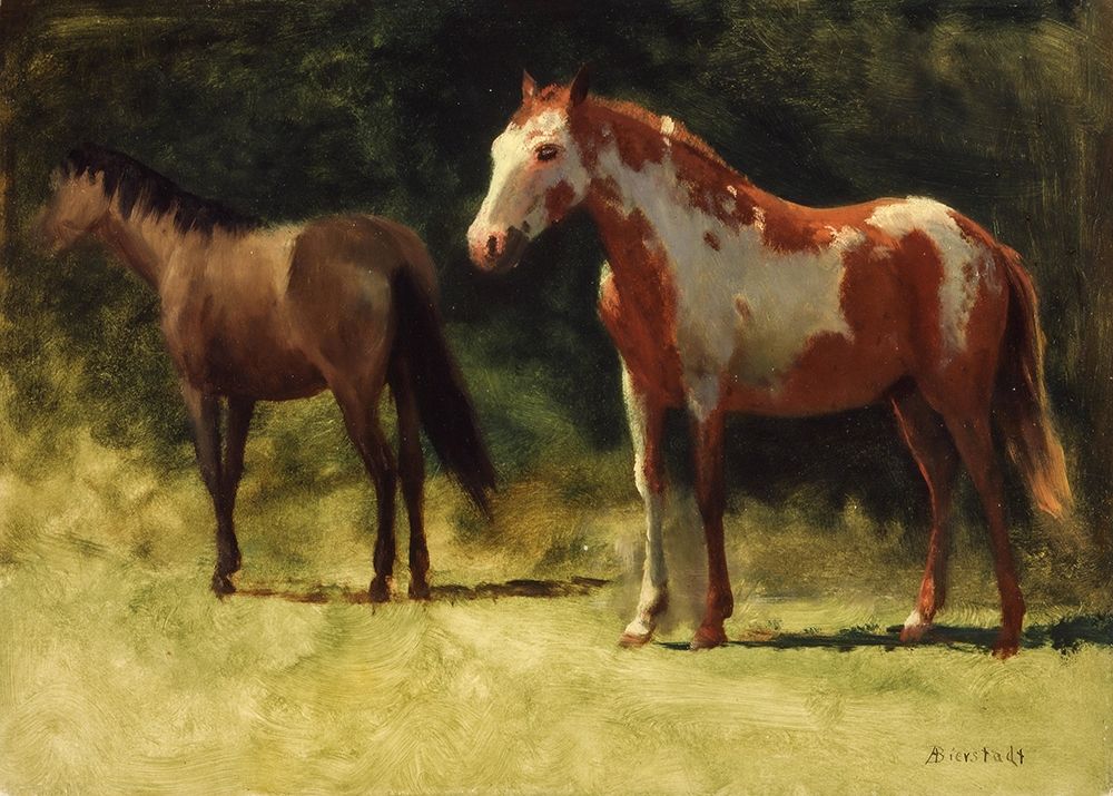 Two Horses art print by Albert Bierstadt for $57.95 CAD