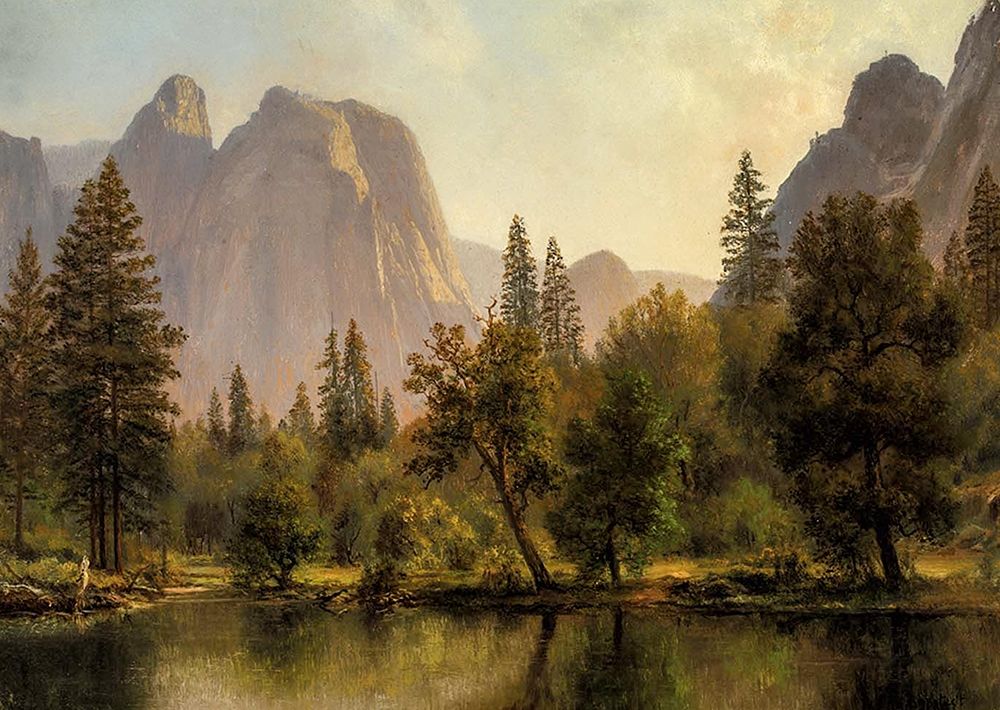 Cathedral Rocks, Yosemite Valley art print by Albert Bierstadt for $57.95 CAD