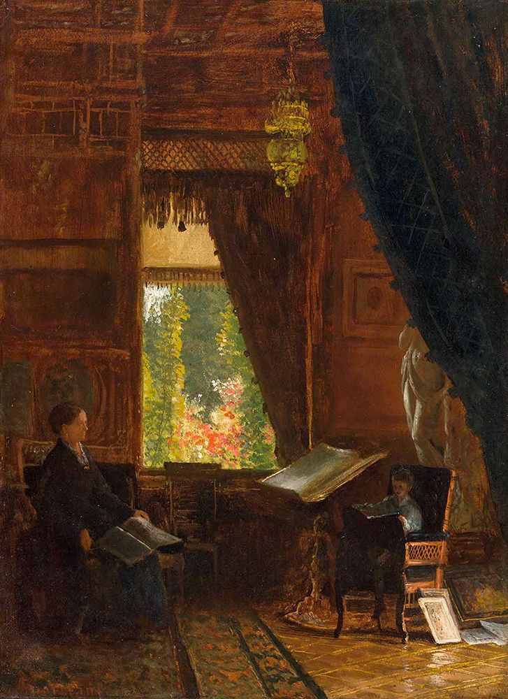 Interior of a Library art print by Albert Bierstadt for $57.95 CAD