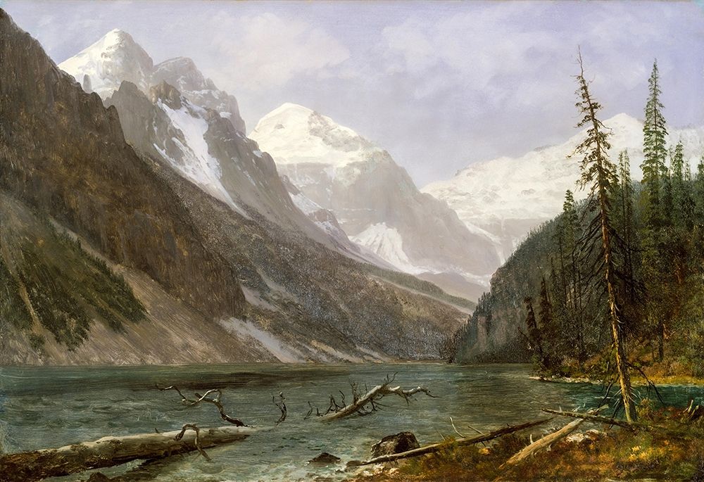Canadian Rockies (Lake Louise) art print by Albert Bierstadt for $57.95 CAD