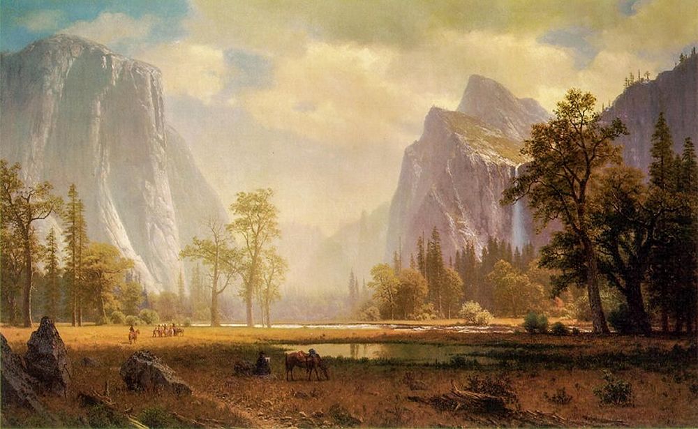 Looking Up the Yosemite Valley art print by Albert Bierstadt for $57.95 CAD