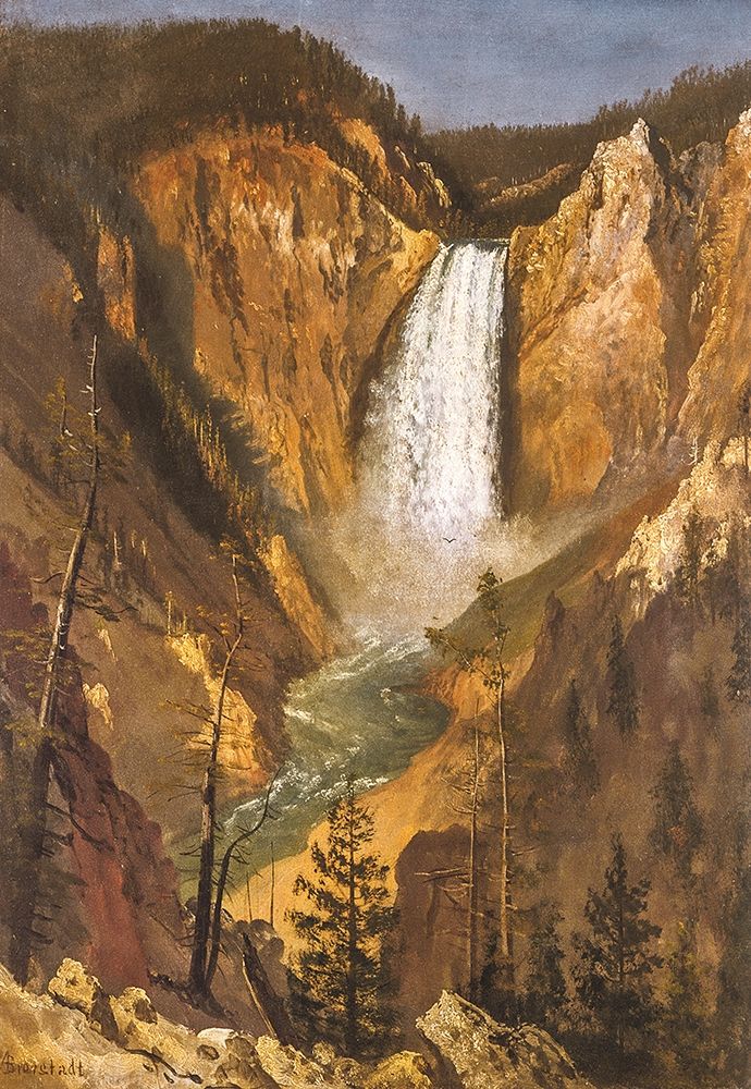 Lower Falls of the Yellowstone art print by Albert Bierstadt for $57.95 CAD