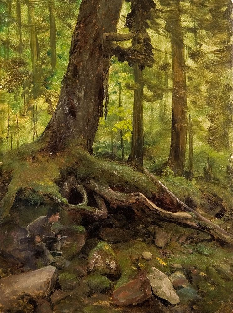 Hunter in the White Mountains Near Glen House art print by Albert Bierstadt for $57.95 CAD