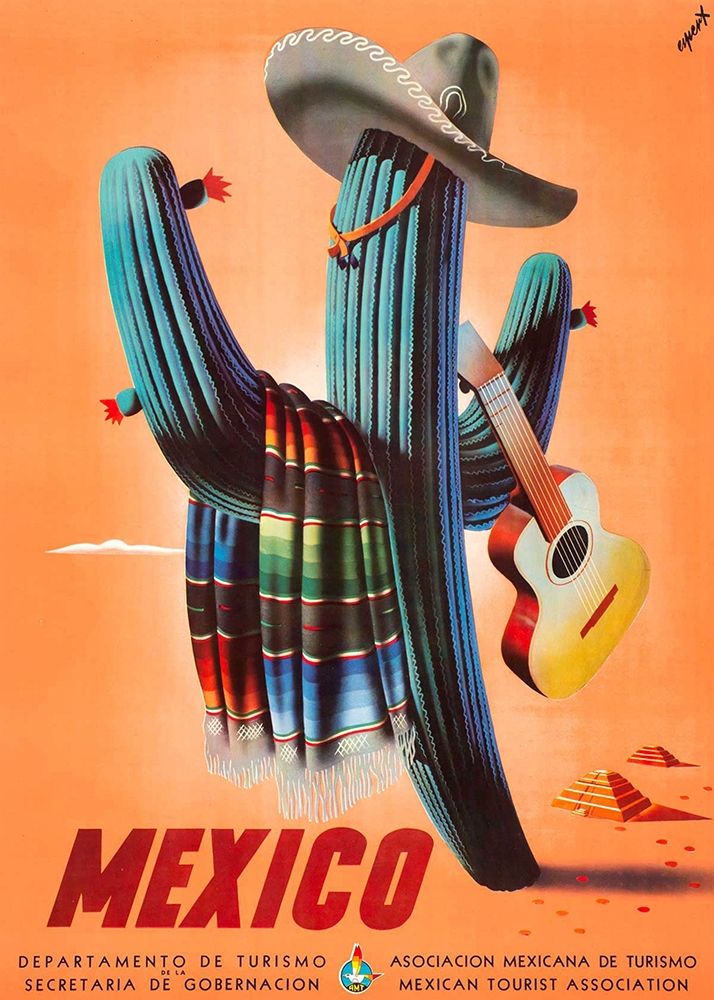 Mexico Vintage Travel Poster art print by Jose Espert Arcos for $57.95 CAD