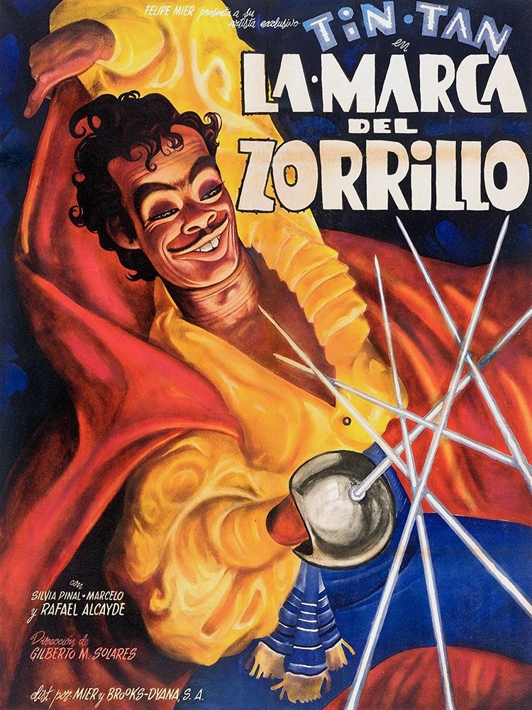 Mexican Movie Poster La Marca del Zorrillo art print by Ernesto Garcia Cabral for $57.95 CAD