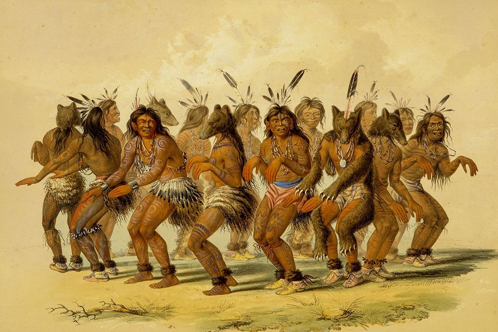 The Bear Dance art print by George Catlin for $57.95 CAD