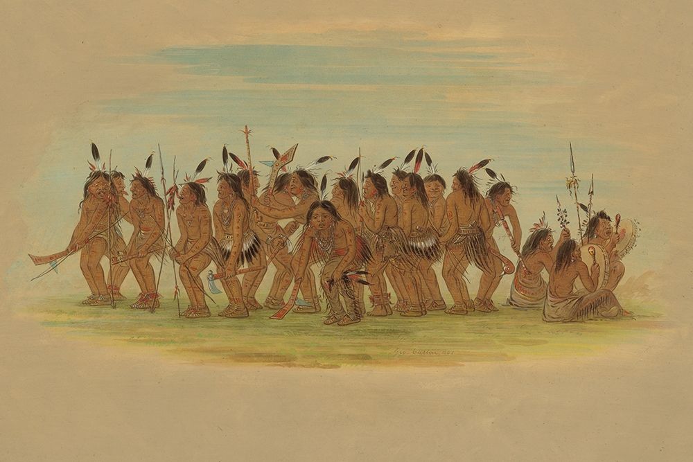 Dog Dance - Sioux, 1861 art print by George Catlin for $57.95 CAD