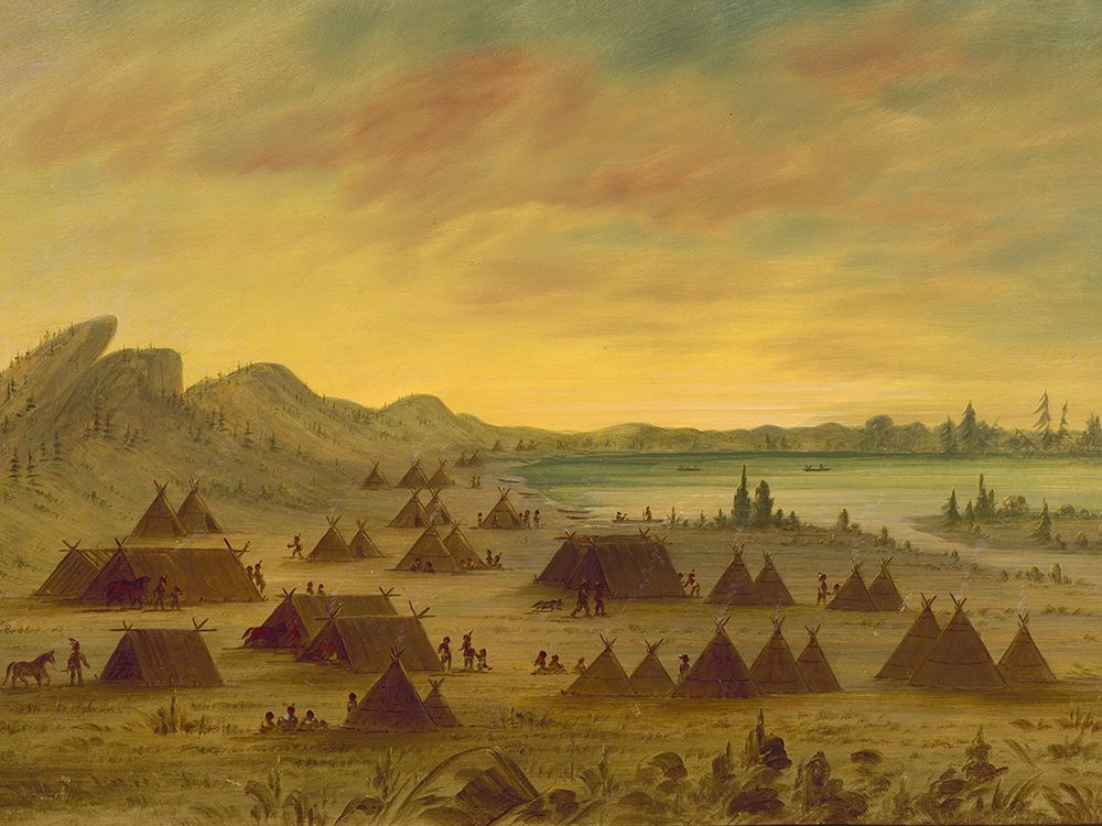 An Apachee Village, 1855-1869 art print by George Catlin for $57.95 CAD