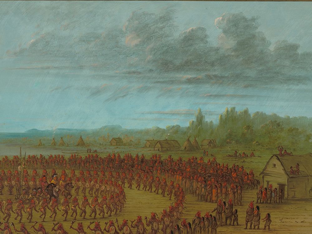 War Dance of the Saukies art print by George Catlin for $57.95 CAD