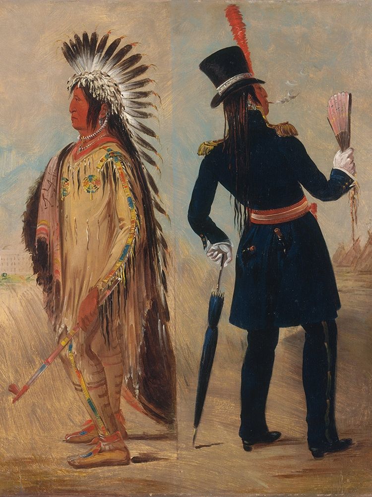 Wi jun jon, Pigeons Egg Head (The Light) Going To and Returning From Washington art print by George Catlin for $57.95 CAD