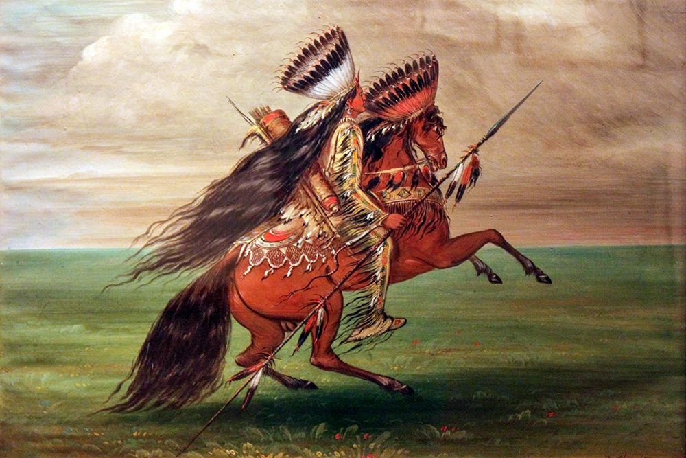 Crow Indian He Who Jumps Over All art print by George Catlin for $57.95 CAD