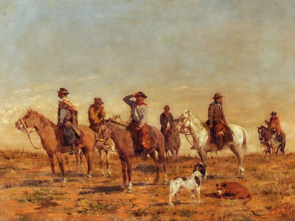 Cowboys art print by Angel della Valle for $57.95 CAD