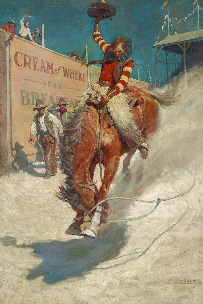 Bronco Buster art print by N.C. Wyeth for $57.95 CAD