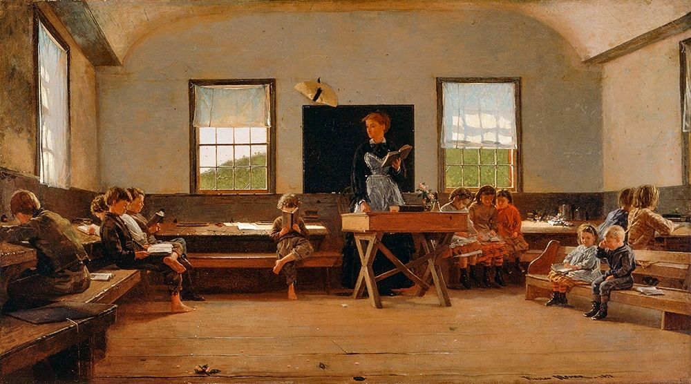 The Country School art print by Winslow Homer for $57.95 CAD