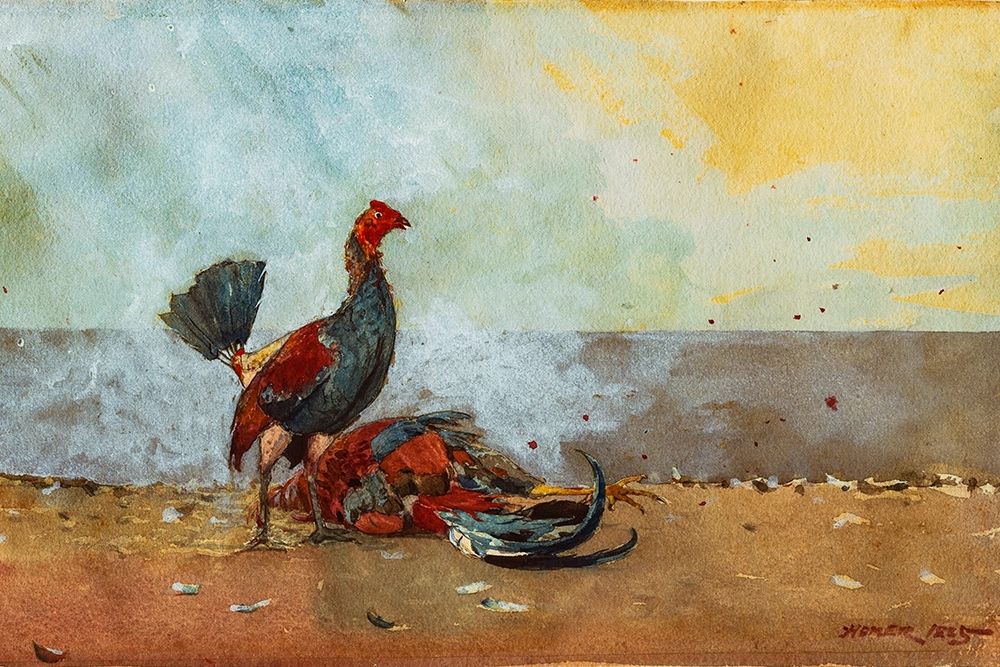 The Cock Fight art print by Winslow Homer for $57.95 CAD