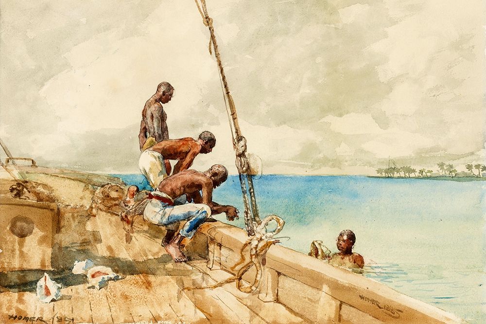 The Conch Divers art print by Winslow Homer for $57.95 CAD