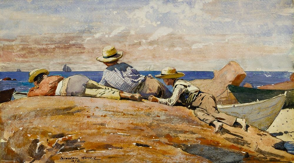 Three Boys on the Shore art print by Winslow Homer for $57.95 CAD