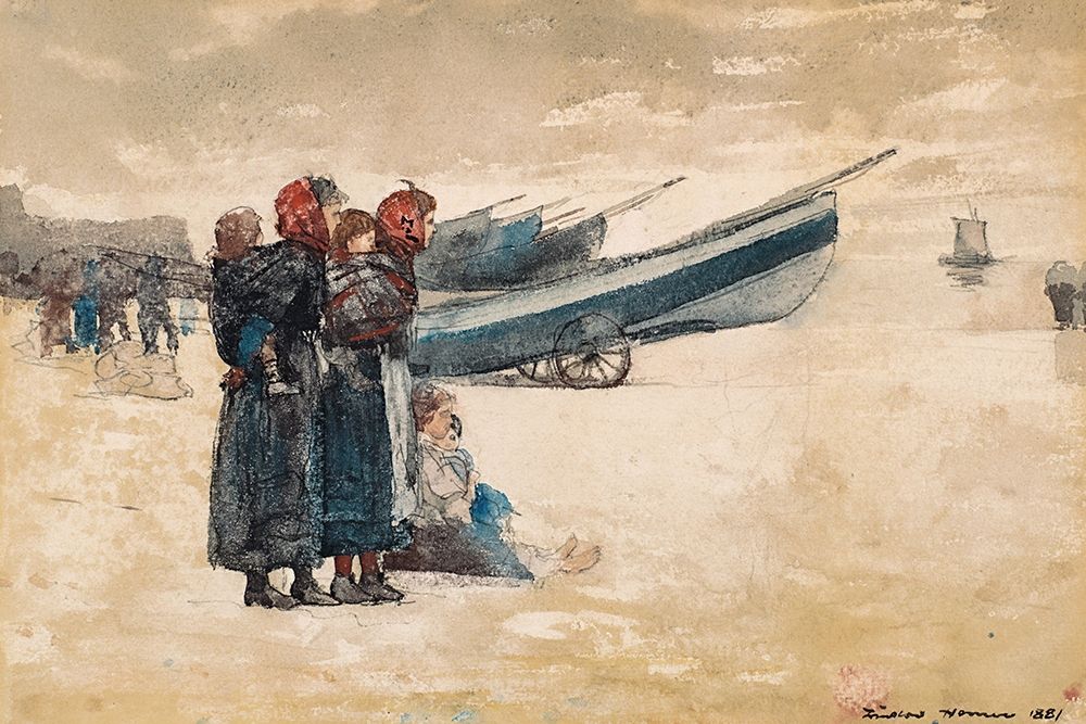On the Beach, Tynemouth art print by Winslow Homer for $57.95 CAD