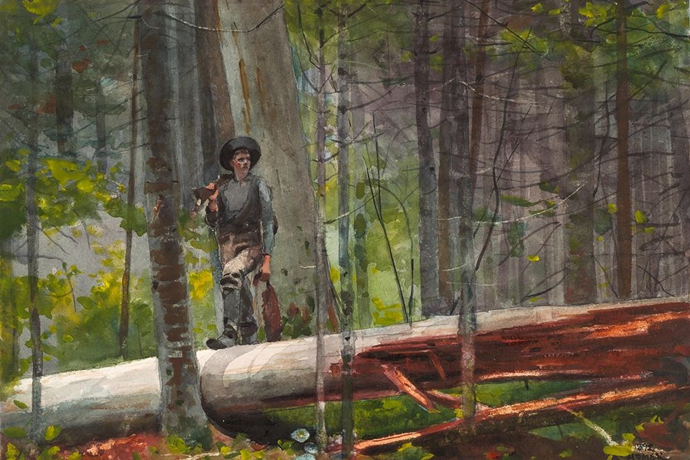 Hunter in the Adirondacks art print by Winslow Homer for $57.95 CAD