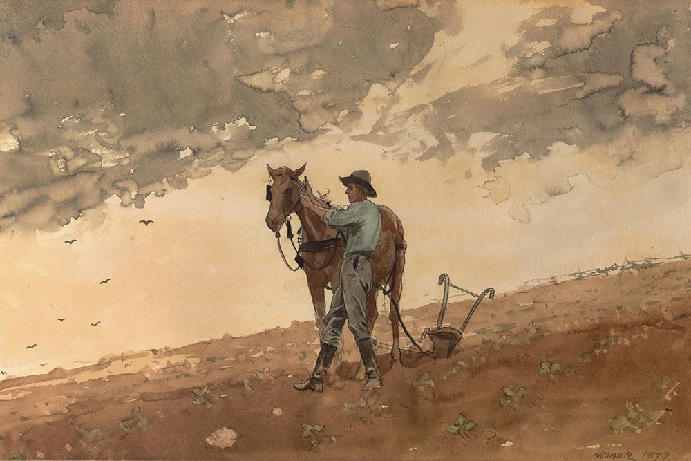 Man with Plow Horse art print by Winslow Homer for $57.95 CAD