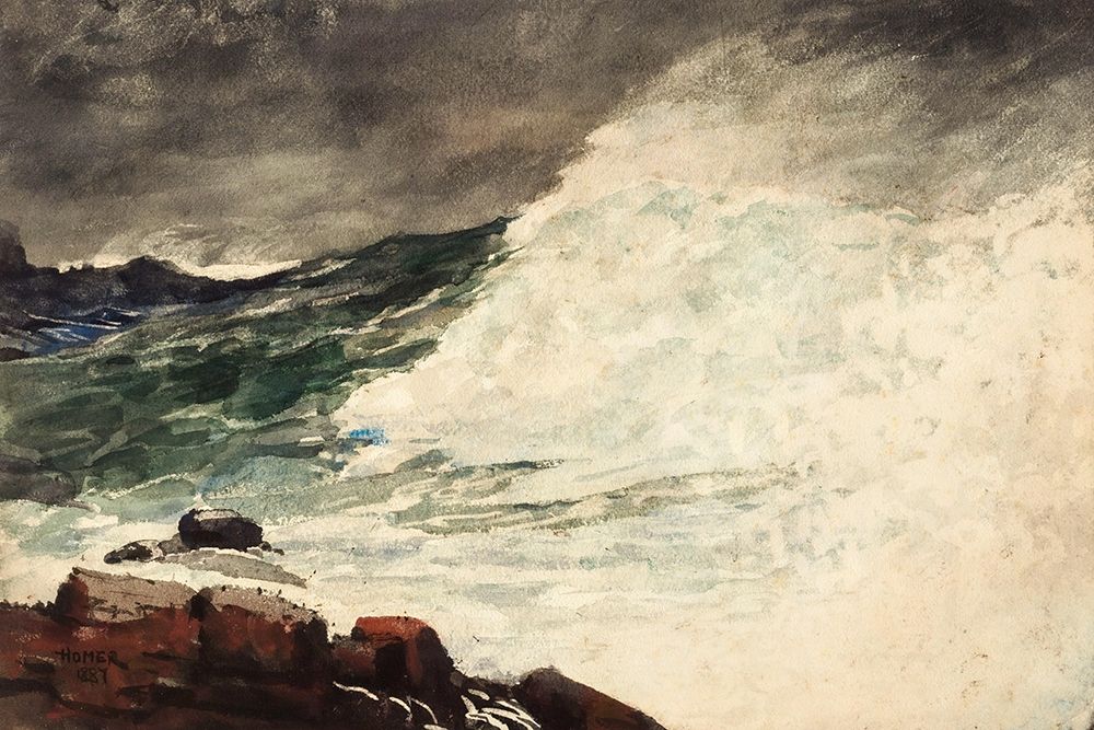 Prouts Neck, Breaking Wave art print by Winslow Homer for $57.95 CAD