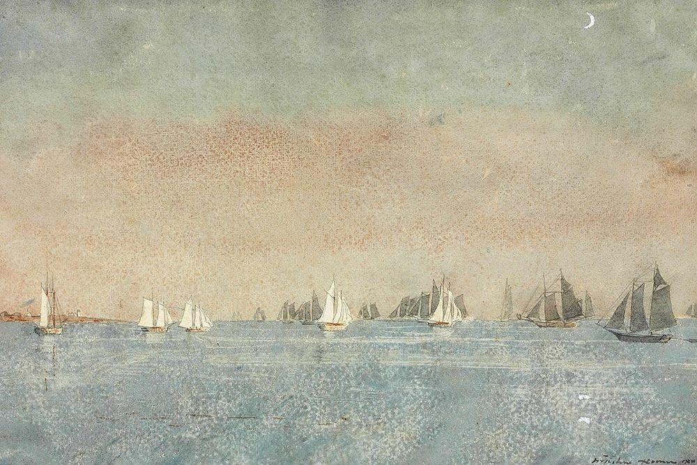 Gloucester Harbor, Fishing Fleet art print by Winslow Homer for $57.95 CAD