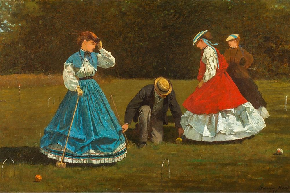 Croquet Scene art print by Winslow Homer for $57.95 CAD