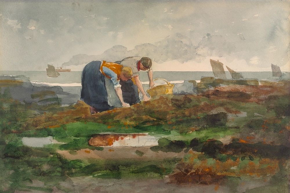 The Mussel Gatherers art print by Winslow Homer for $57.95 CAD