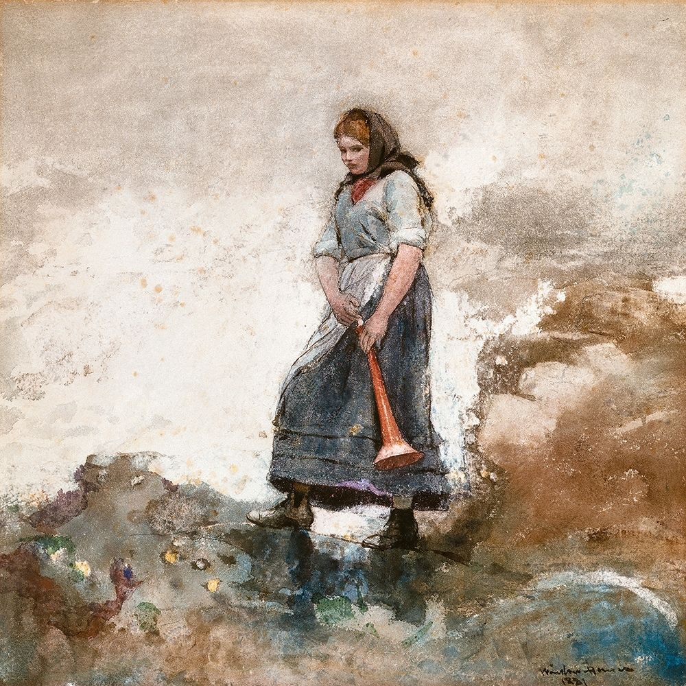 Daughter of the Coast Guard art print by Winslow Homer for $57.95 CAD