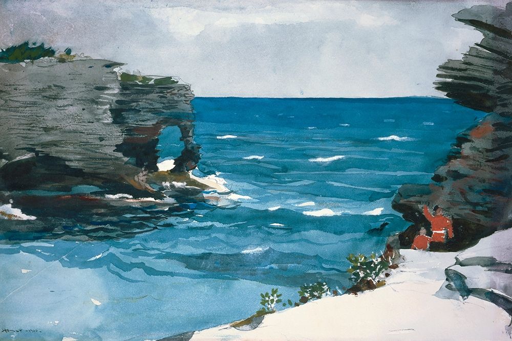 Rocky Shore, Bermuda art print by Winslow Homer for $57.95 CAD