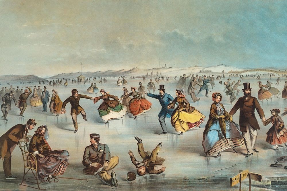 Skating in Central Park, New York art print by Winslow Homer for $57.95 CAD